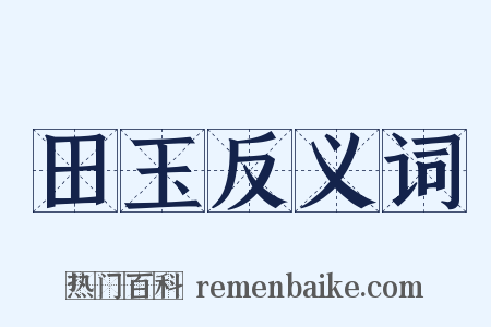 田玉反义词是什么意思的图片